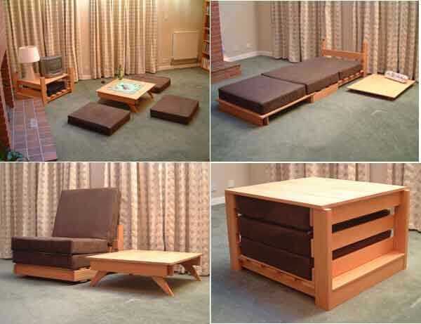 multifunctional furniture for small apartment interior design