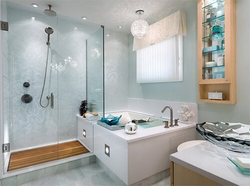 blue bathroom combination