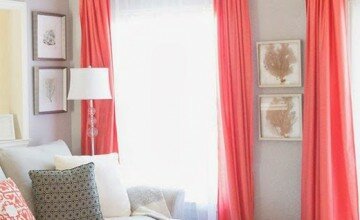 cute red curtain for living room