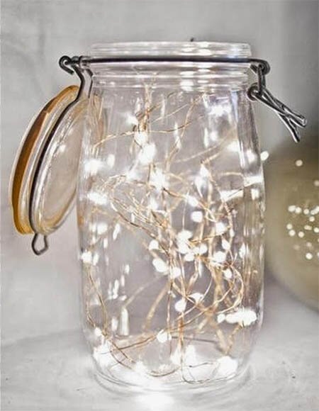 led light in the jar DIY for christmas