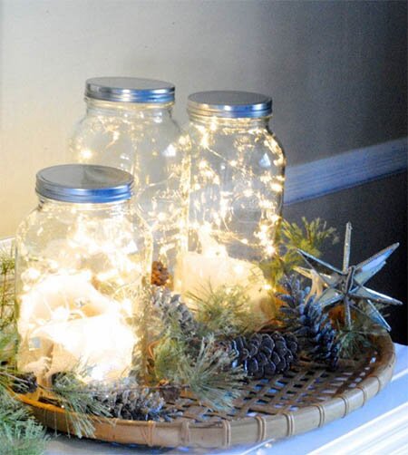 led light in the jar for christmas