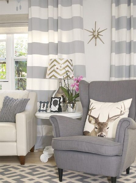 white gray curtain design for living room