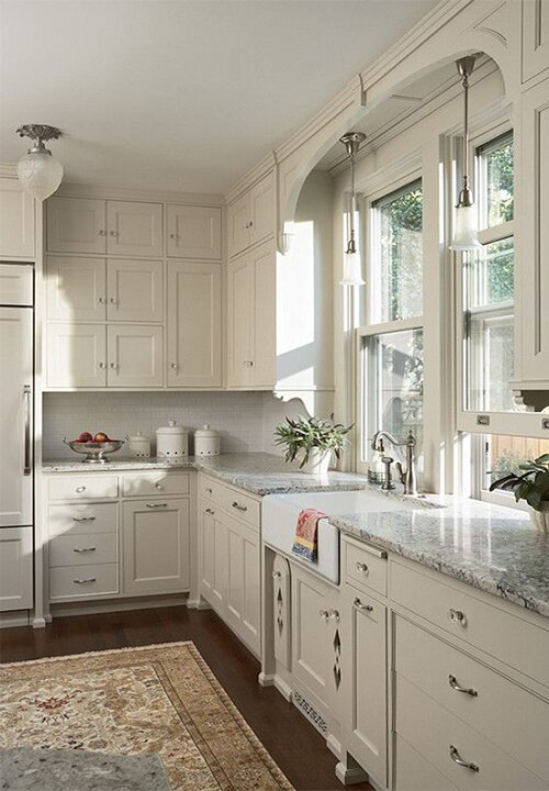 white kitchen cabinet