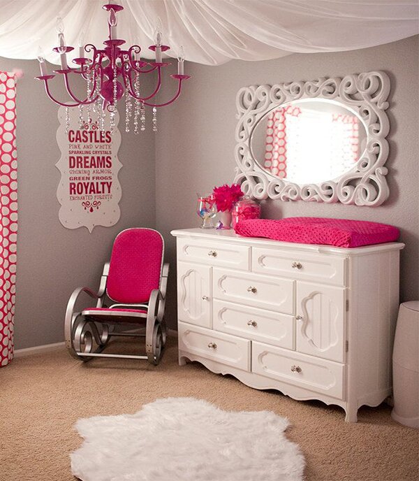 bright pink lady bedroom design