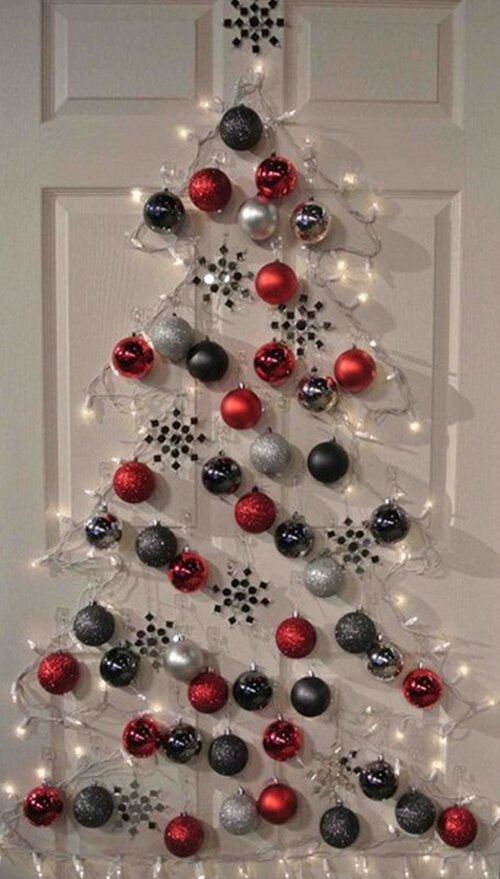 creative christmas tree door design