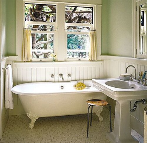 light green small bathroom