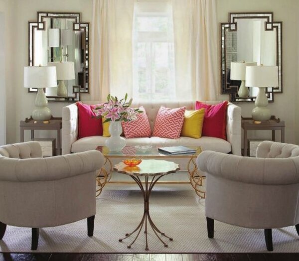 stylish interior with mirror