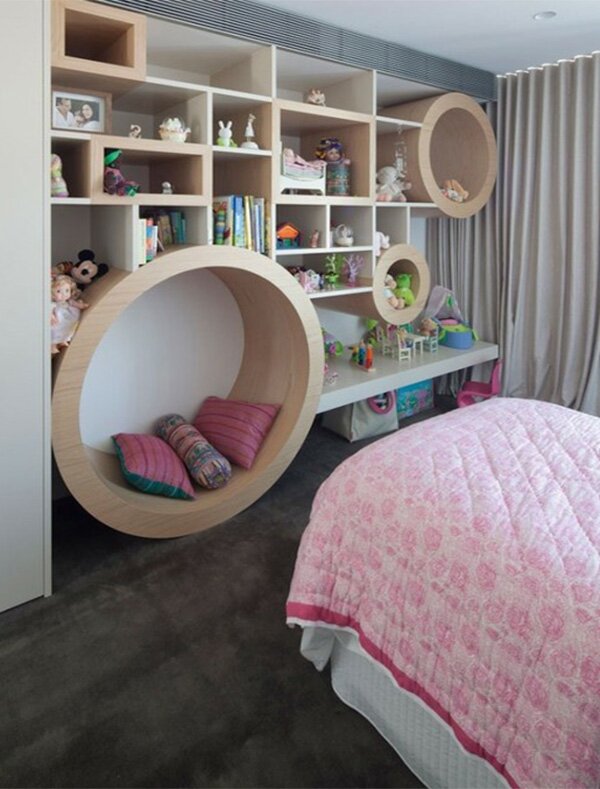 teen bedroom decoration ideas with great shelf storage