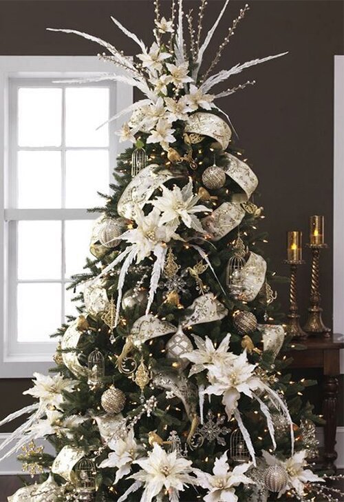 white chic christmas tree