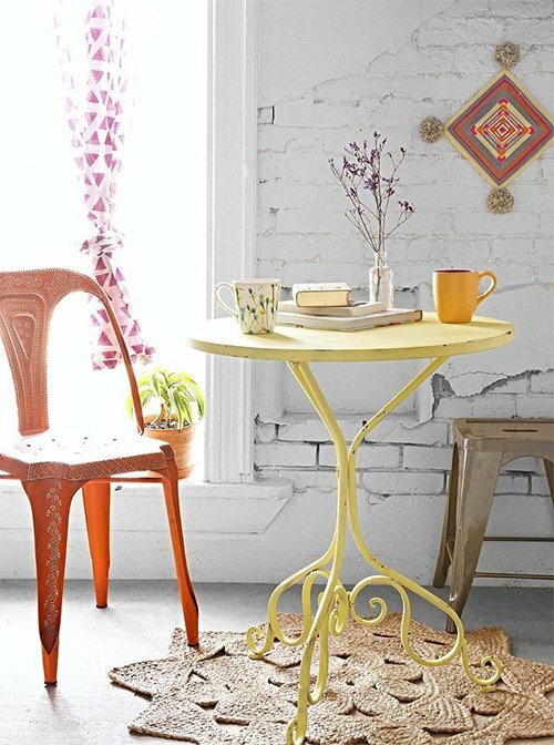yellow bistro table for home
