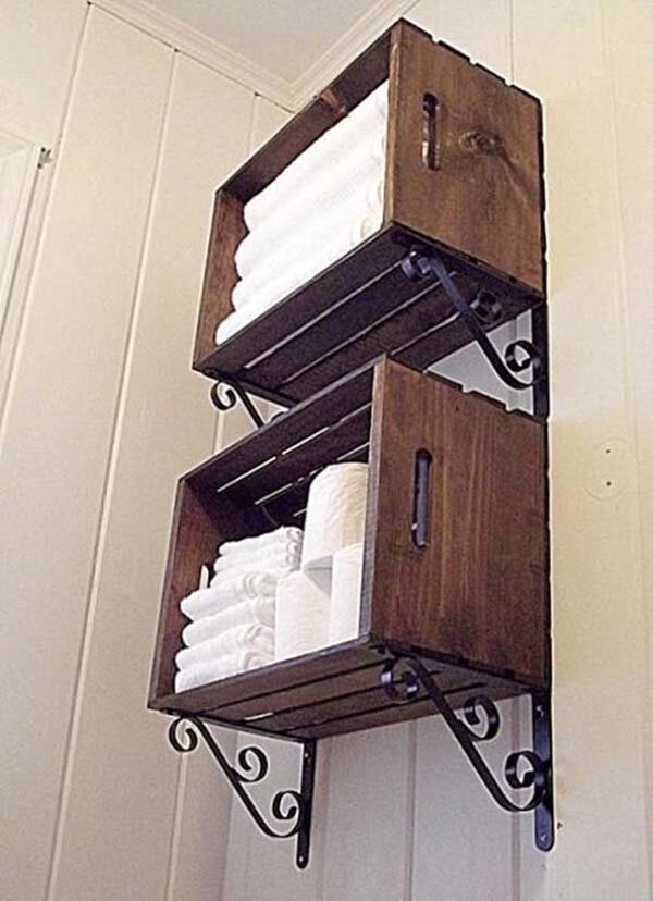 box bathroom shelves
