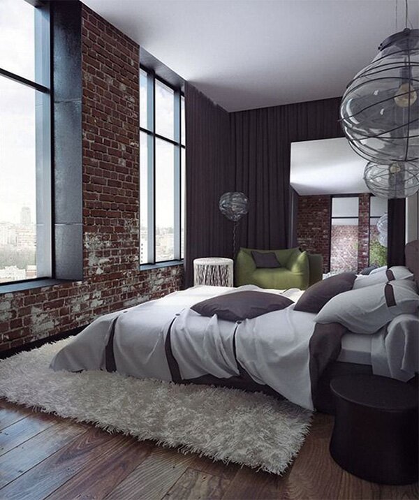 large stylish bedroom design