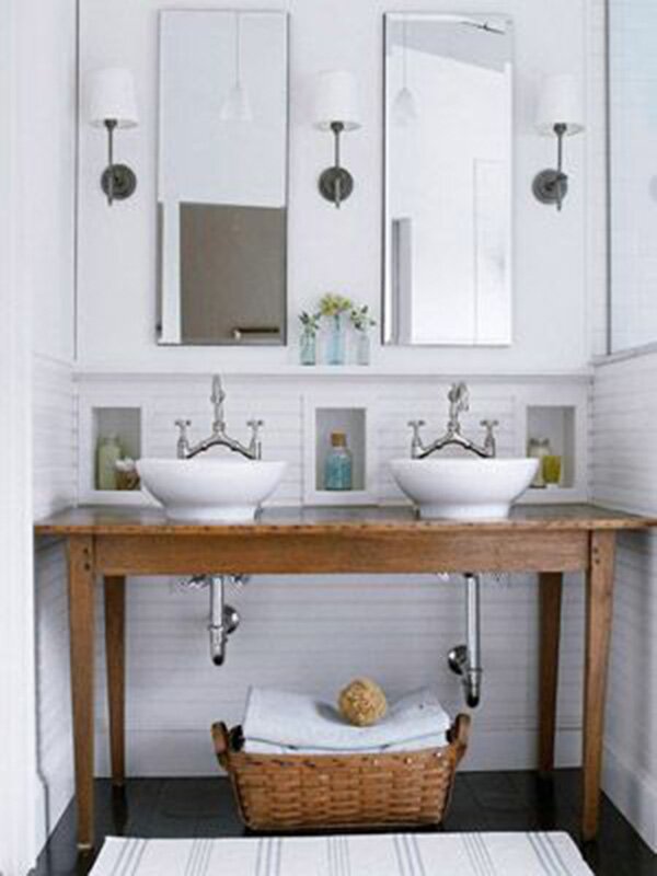 small bathroom double sink