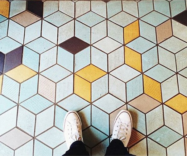minimalist tile floor