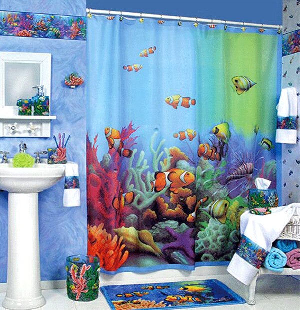 underwater themed kids bathroom
