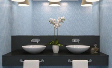 blue bathroom design