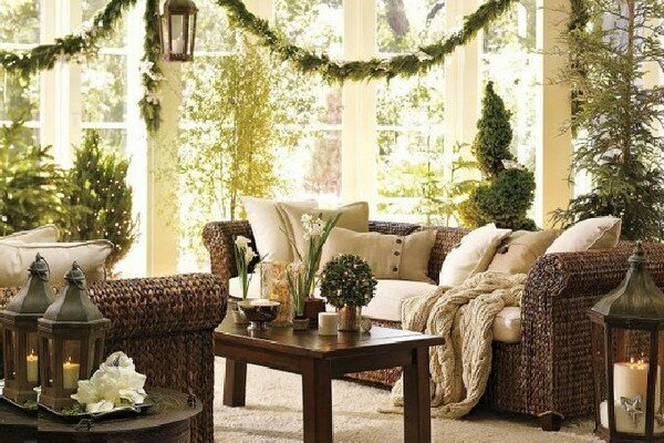 natural charming living room design