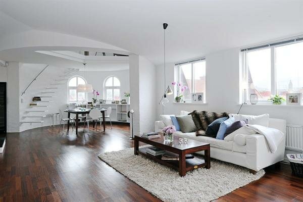 white living room design