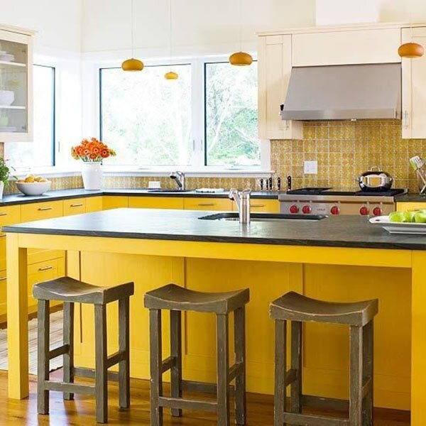 yellow kitchen design idea