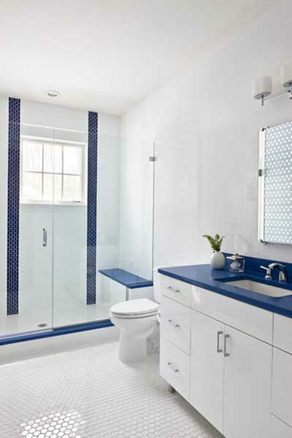 Blue and White Bathroom Decoration 10