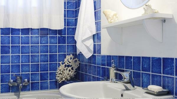 Blue and White Bathroom Decoration 4