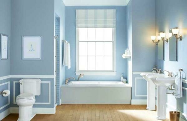 Blue and White Bathroom Decoration 8