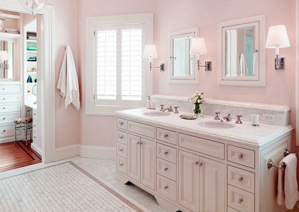 Pink & White Rose Color Combinations for Bathrooms