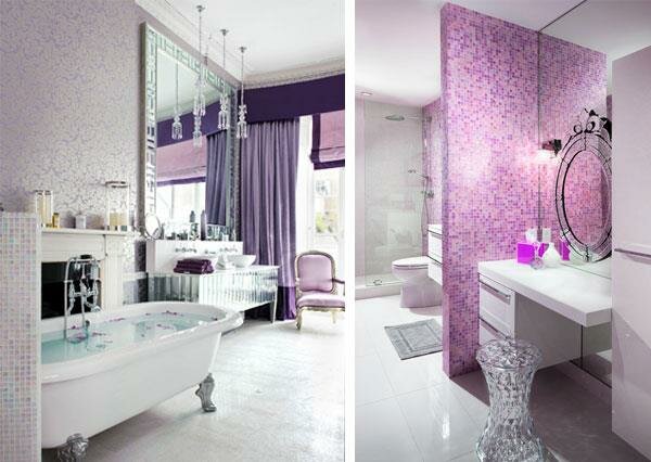 Lavender & Silver Color Combinations for Bathrooms