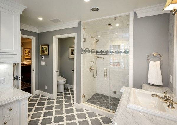 Gray White Color Combinations for Bathrooms