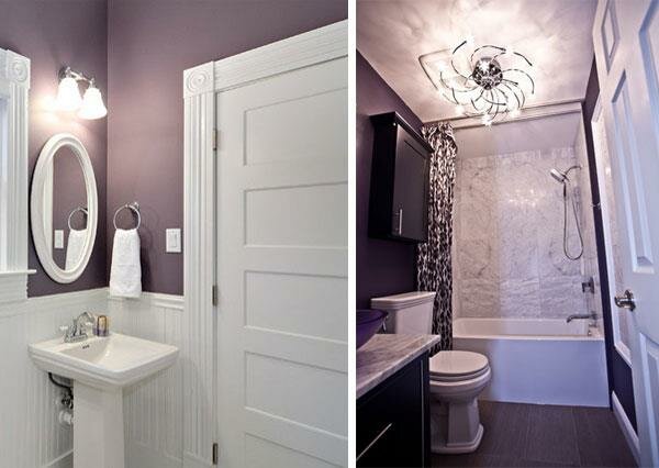 Purple White Color Combinations for Bathrooms