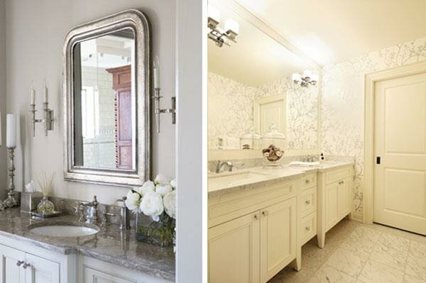 White & Silver Color Combinations for Bathrooms