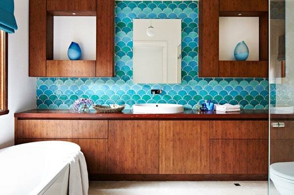 Turquoise & Brown Color Combinations for Bathrooms