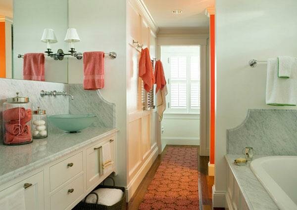 Orange Color Combinations for Bathrooms