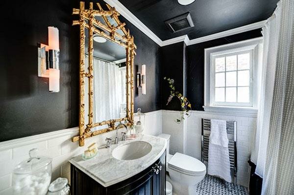 2020 modern black bathroom 