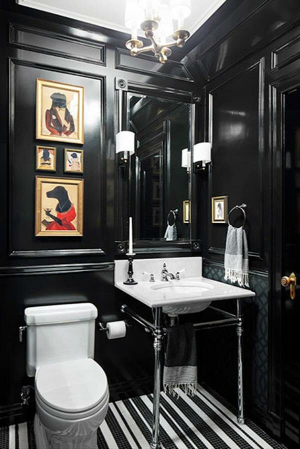 black bathroom color ideas