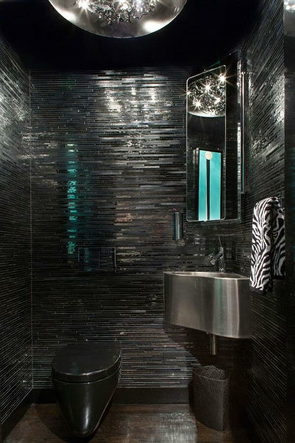 black bathroom